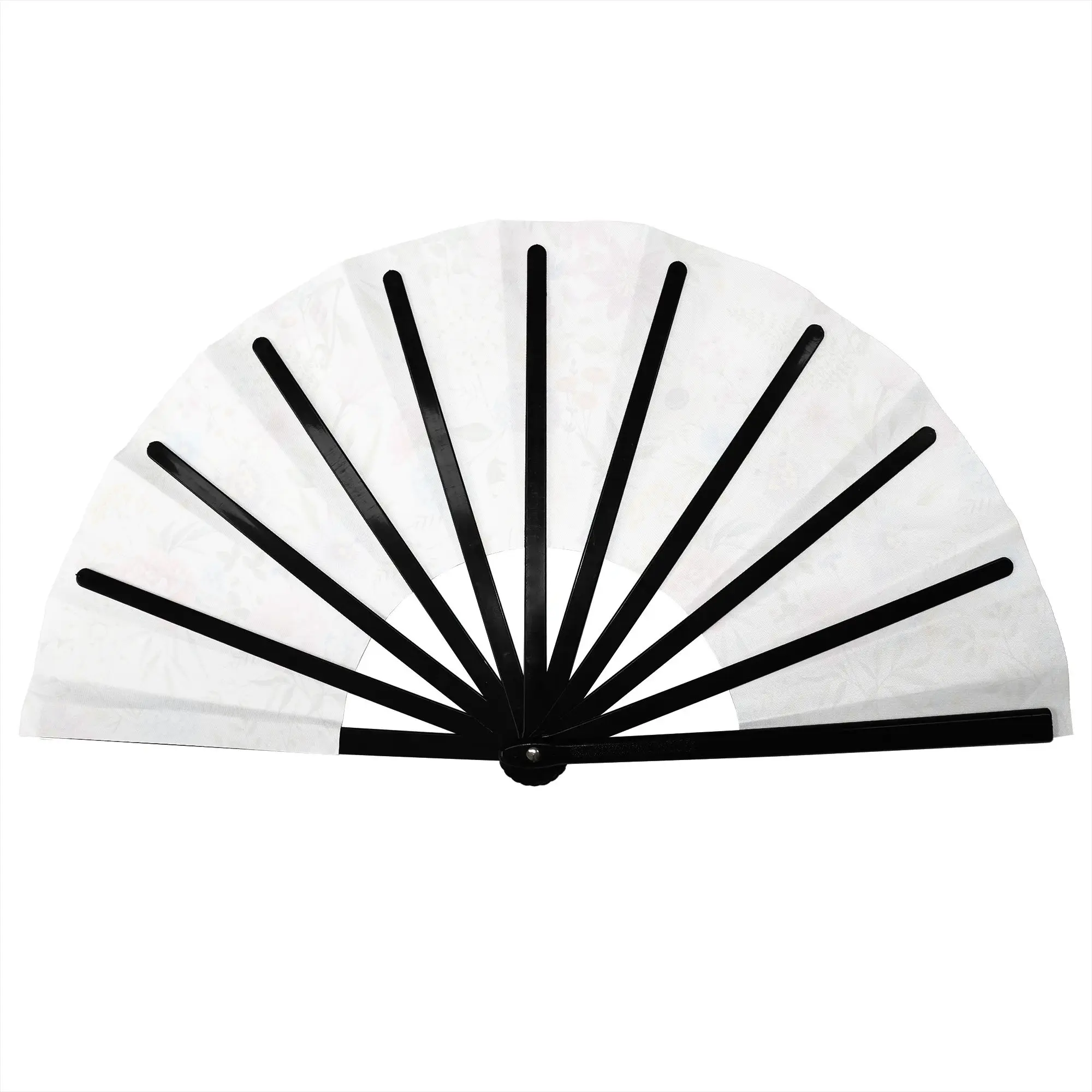 Watercolor Diverse Wild Flowers Boho Floral Portable Pocket Fan Travel Luxury High Flowers Folding Fan Cooling Handheld Fans