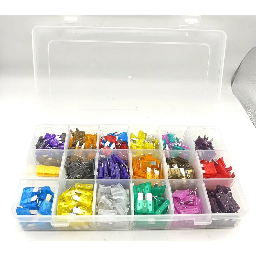 

485Pcs Blade Fuse Assortment Standard and Mini Fuse Set 2A 3A 5A 7.5A 10A 15A 20A 25A 30A 35A 40A for Car RV motorcycle marine