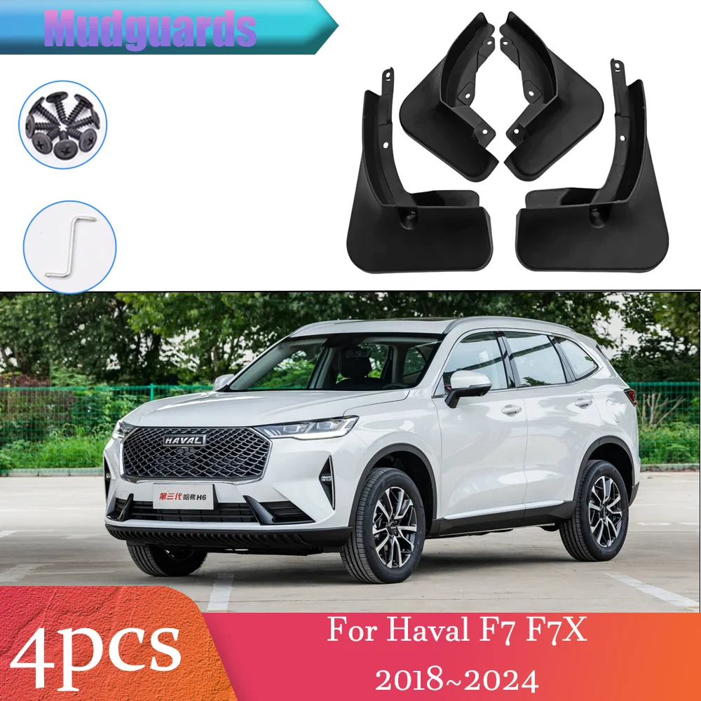 

For Great Wall Haval F7 F7X 2018~2024 2019 Car Mudguard Flaps Mud Skin Cover Guards Fenders Splash Parts protection Accessories