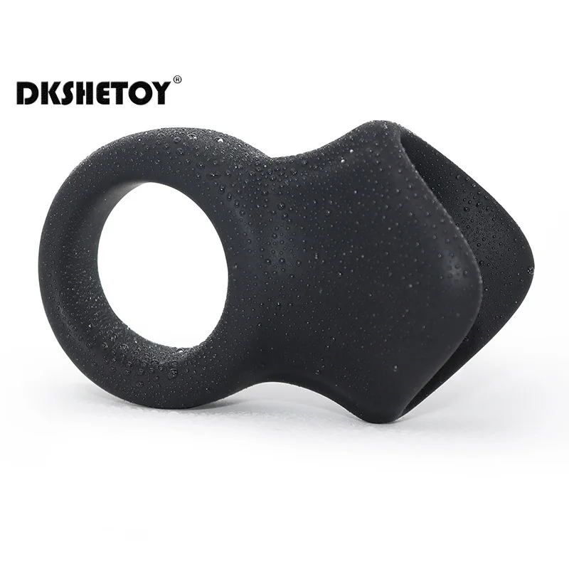 Soft Silicone Penis Ring Scrotum Bondage Cock Ring Sex Toys For Men Chastity Cage Testicle Bondage Lock Ring Adult Supplies