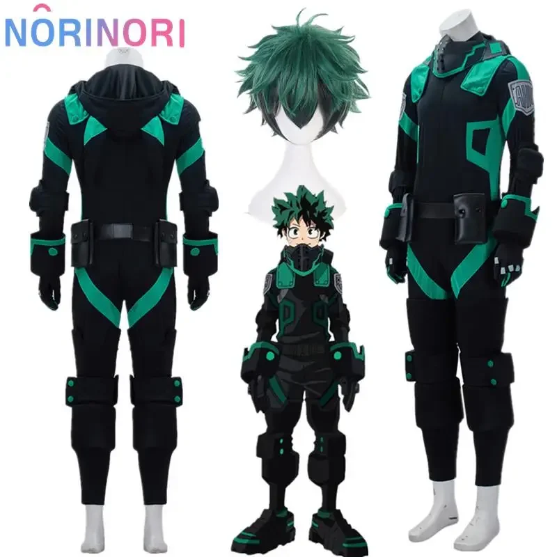 My Hero Academia World Heroes Mission Boku No Hero Akademia Izuku Midoriya Deku Cosplay Costume Black Battle Suit