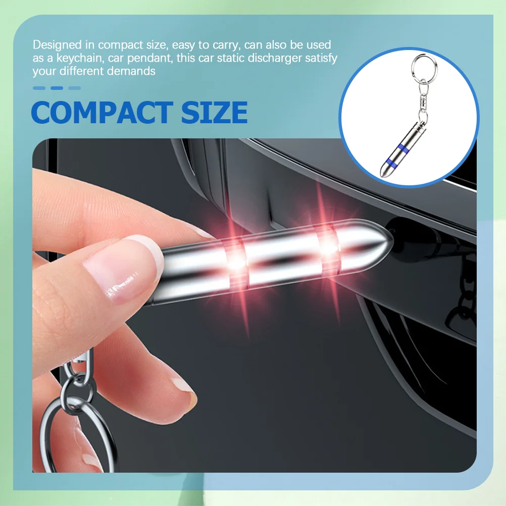 Anti-static Key Chain Electrostatic Ring Car Discharger Remover Rod Keyring Keychain Eliminator