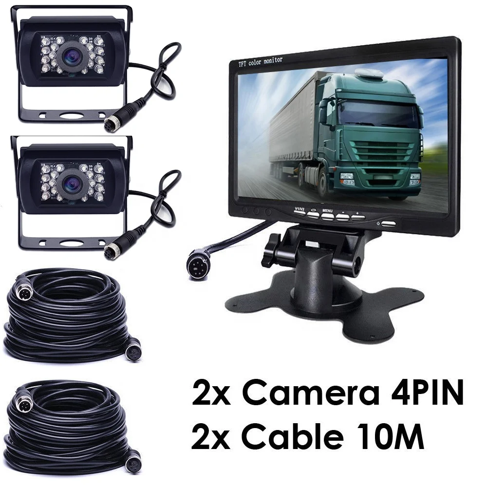 Podofo 2 X Car Reversing Camera 4Pin 7