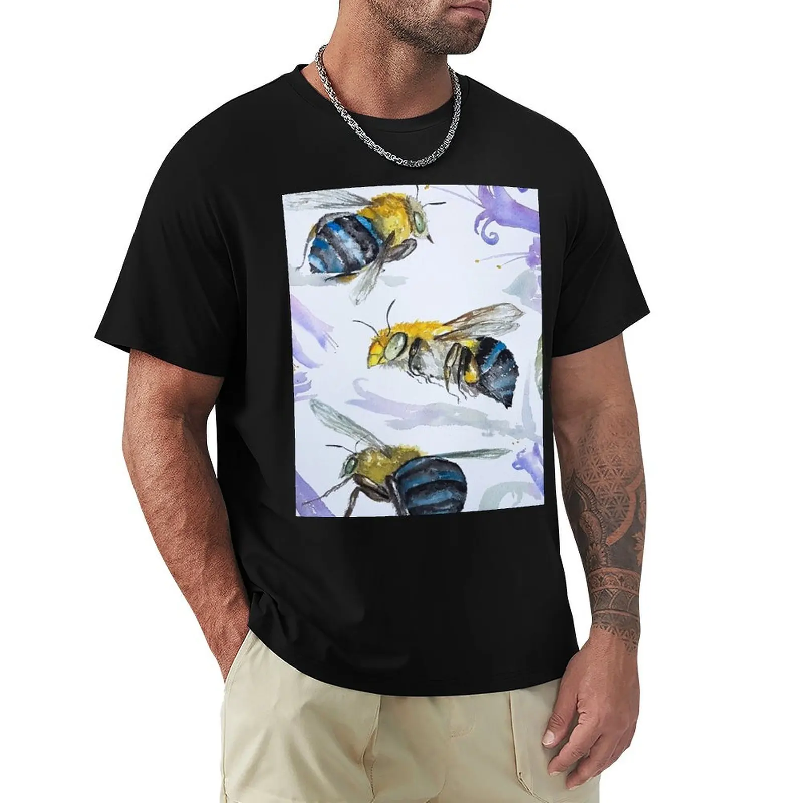 

Australian Blue Banded Bees with blue salvias T-Shirt new edition blue lock fashion shirts mens fashion
