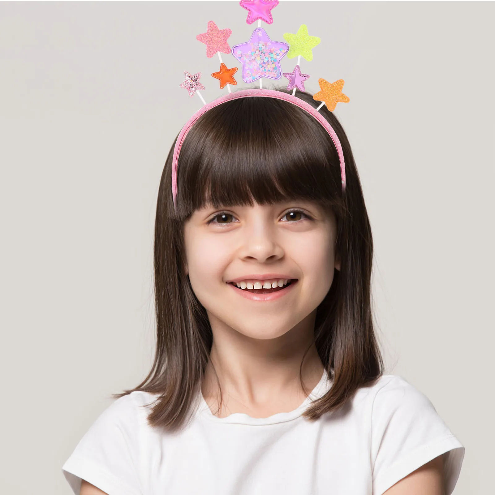 نجمة عقال الاطفال هيرباند حفلة عيد ميلاد غطاء الرأس الإبداعية الكرتون الشعر الأطواق للأطفال النساء مهرجان صور الدعامة
