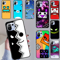 game Geometry Dash Case For Xiaomi 11T 12T 13 Pro 12 Lite 12X Cover For POCO F5 X3 X5 Pro M5s X4 F4 GT C40 F3