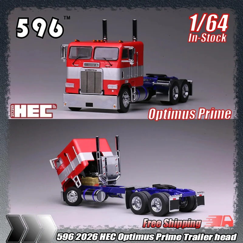 

New 596 1:64 2026 Hec Optimus Prime Trailer Head Alloy Micro-Diecast Car Model Custom Children'S Toys Gifts Collection Ornaments