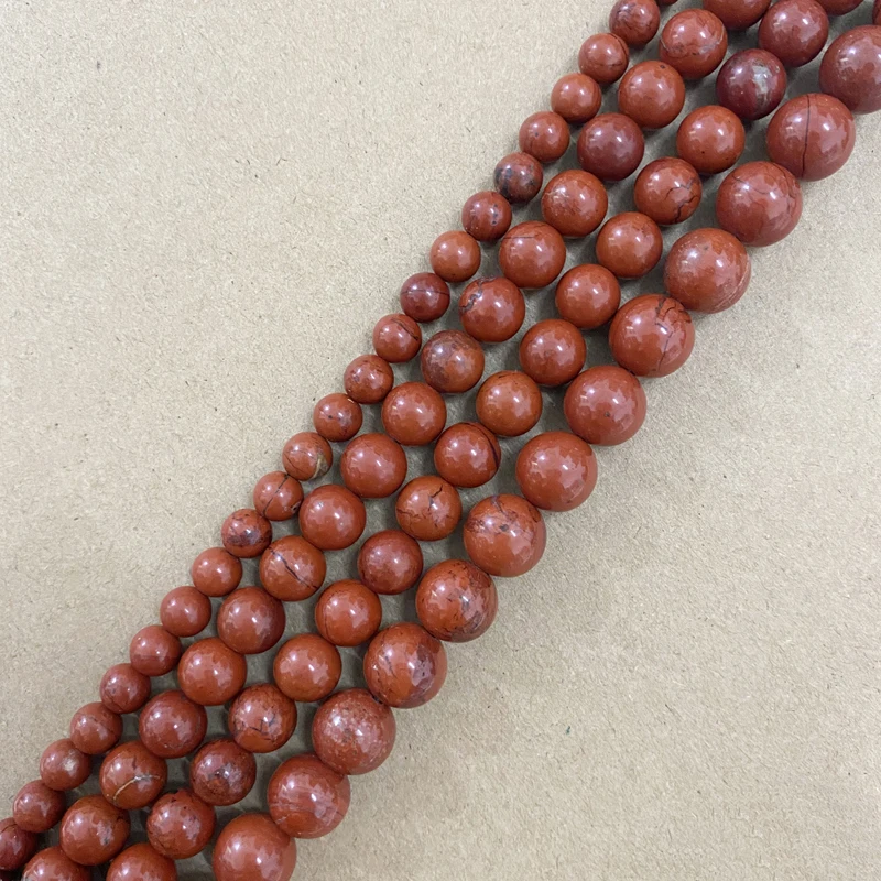 Natural Stone A Quality Red Jasper Round Loose Beads 15\