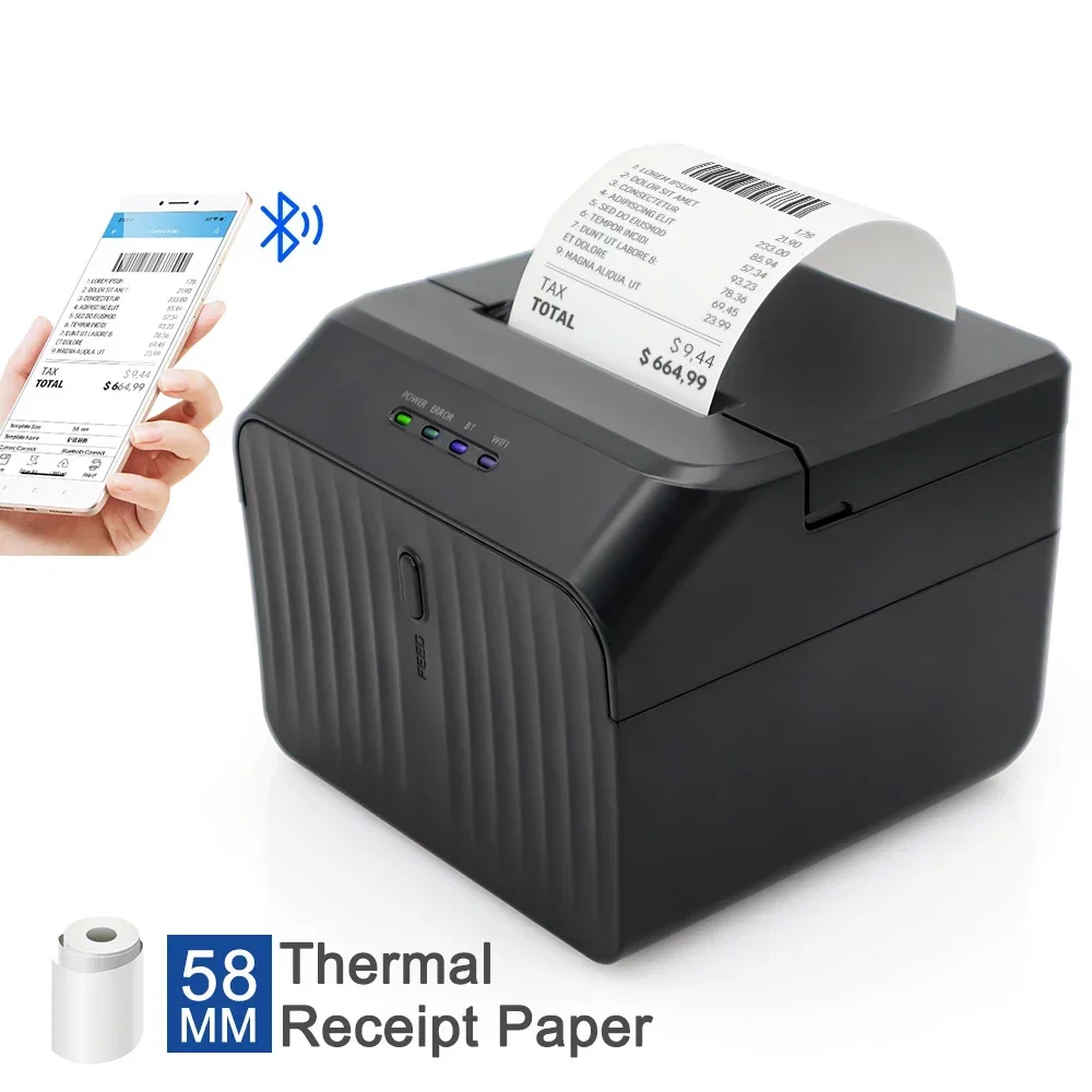 

High Quality 58MM USB POS Barcode Thermal Printer Mini Impresora Portatil Wireless Thermal Receipt Printer