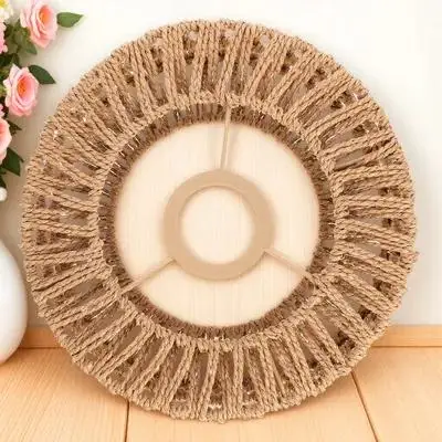 

Straw Rope Rustic Woven Lampshade Size S Ceiling Lamp Cover Pendant Lamp Shade Indoor Straw Rope Lampshade Lampshades Small
