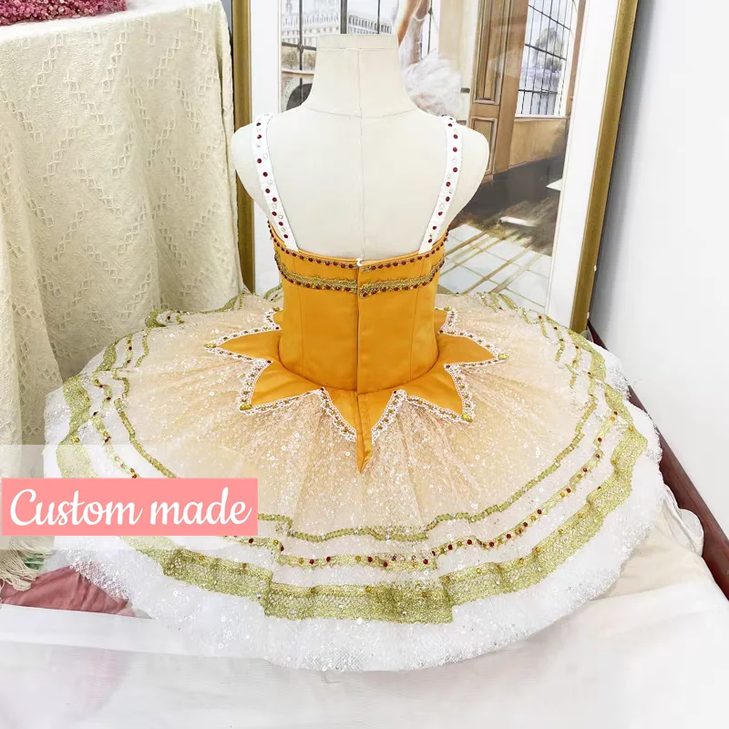 تخصيص ابنة فرعون أنثى الاختلافات الباليه توتو تنورة الأطفال الكبار أداء الباليه المنافسة اللباس