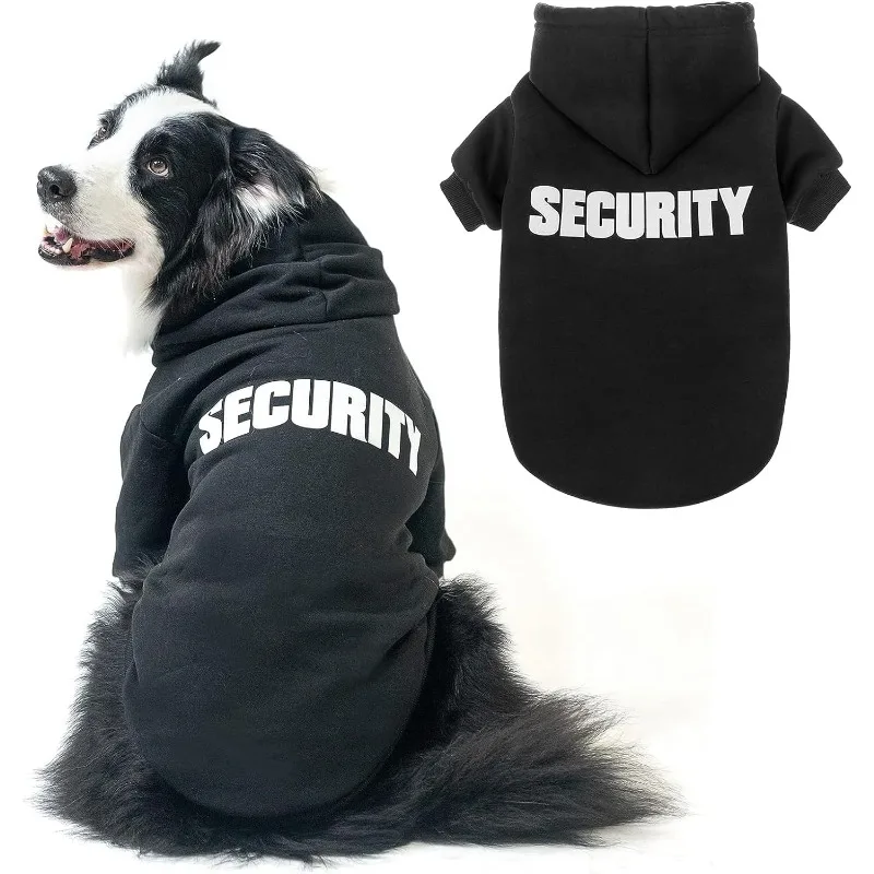 LETVIA Hunde-Kapuzenpullover, Sicherheitskleidung, weiches, warmes Fleece, für Haustiere, kaltes Wetter, Halloween-Kostüme, bedruckte Haustierpullover mit Hut
