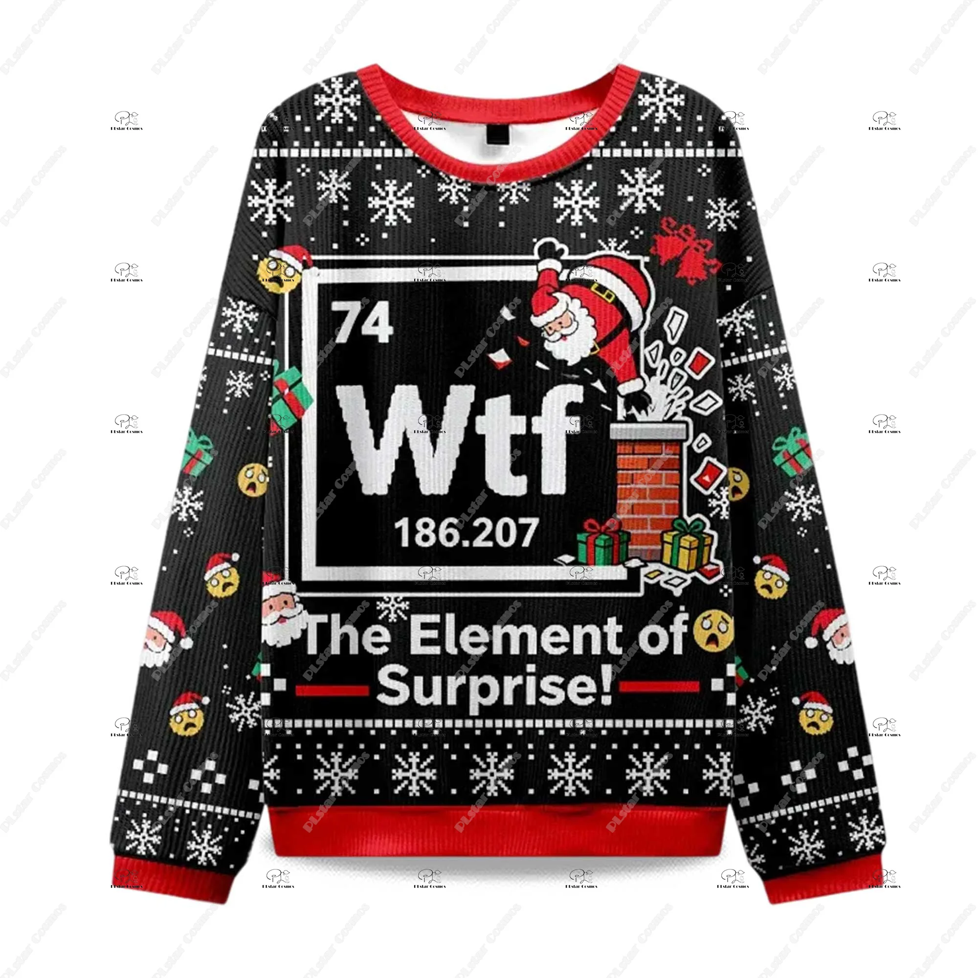 Christmas Santa Claus Cosplay Cat Pet knitted Sweater Graffiti Retro Vintage 3DPrint Pullover Casual Funny Winter Sweatshirts 3