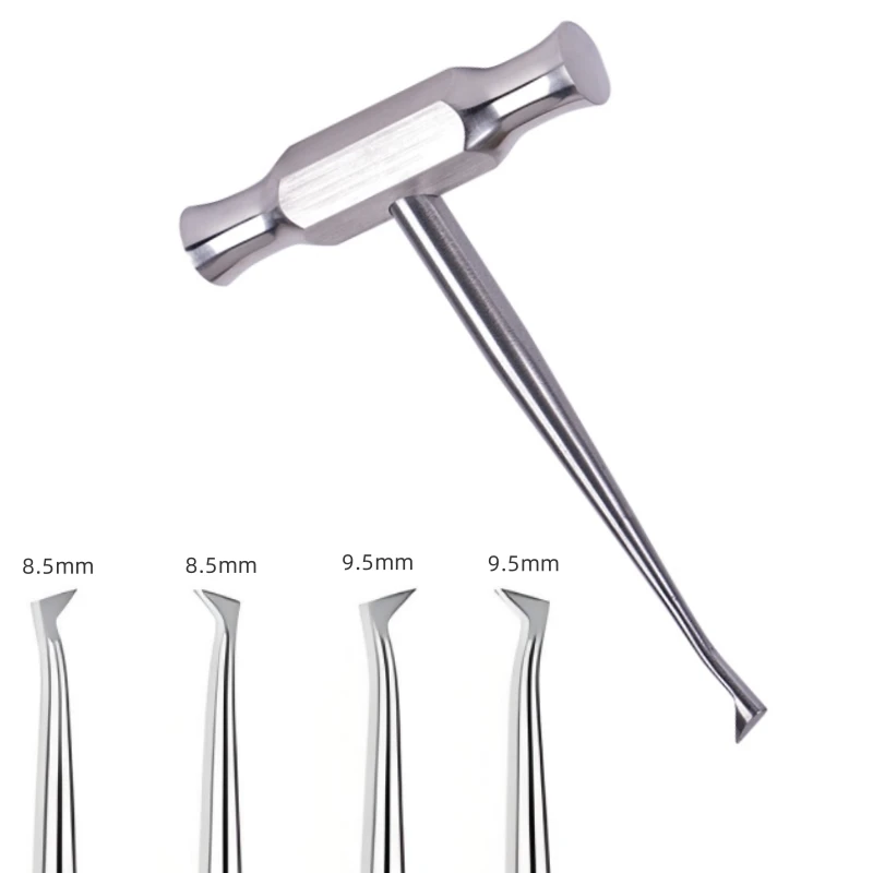 

2Pcs Dental Elevator Stainless Steel Winter Tooth Extraction Forceps Mandibular Molars Tooth Root Luxating Lift Tools