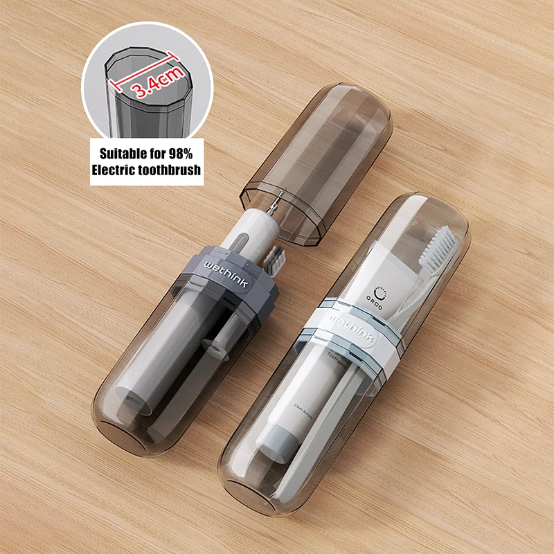 

1PC Toothbrush Storage Box Portable Mouthwash Cup Toothpaste Storage Box Toiletry Set Travel Supplies Portable Toothbrush Cup