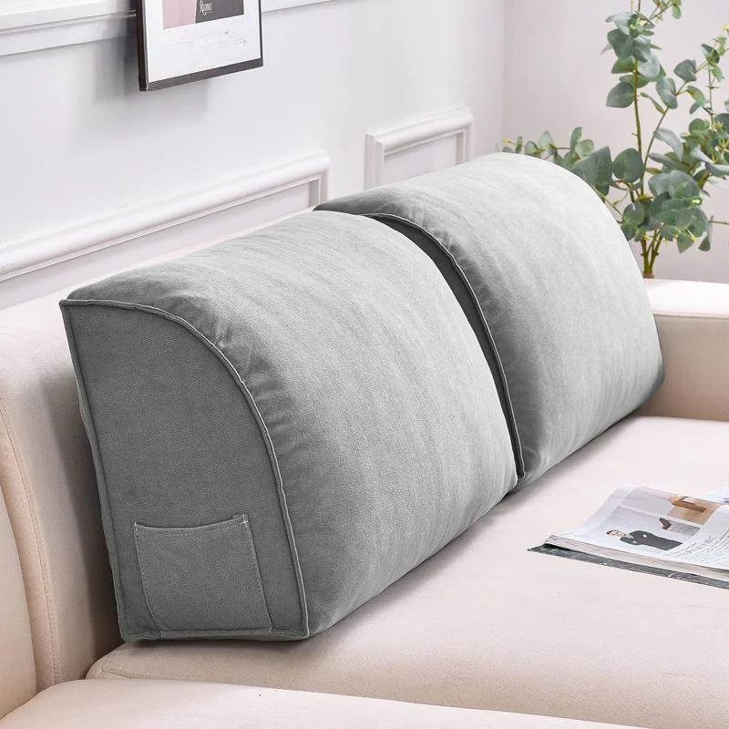 Low Profile Rectangular Sofa Pillow Large Barest Bed Head Pillow Detachable Cover Long Cuion U-aped Pillow Pearl Cotton...
