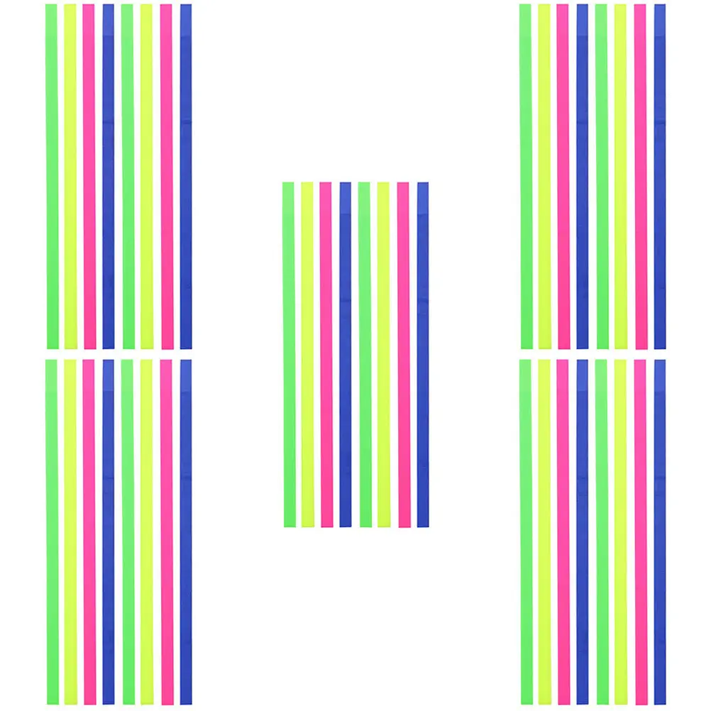 

5Sets Colorful Reading Strips for Kids Beginners Fluorescent Highlighter Tape Adhesive Book Annotation Tabs Sticky Page Markers