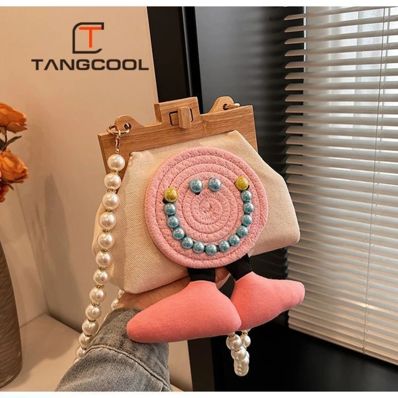 Tangku المتخصصة عالية الجودة سلسلة اللؤلؤ حقيبة الإناث موضة جديدة عباد الشمس الكتف الاتجاه Crossbody حزمة حمل الحقائب للنساء