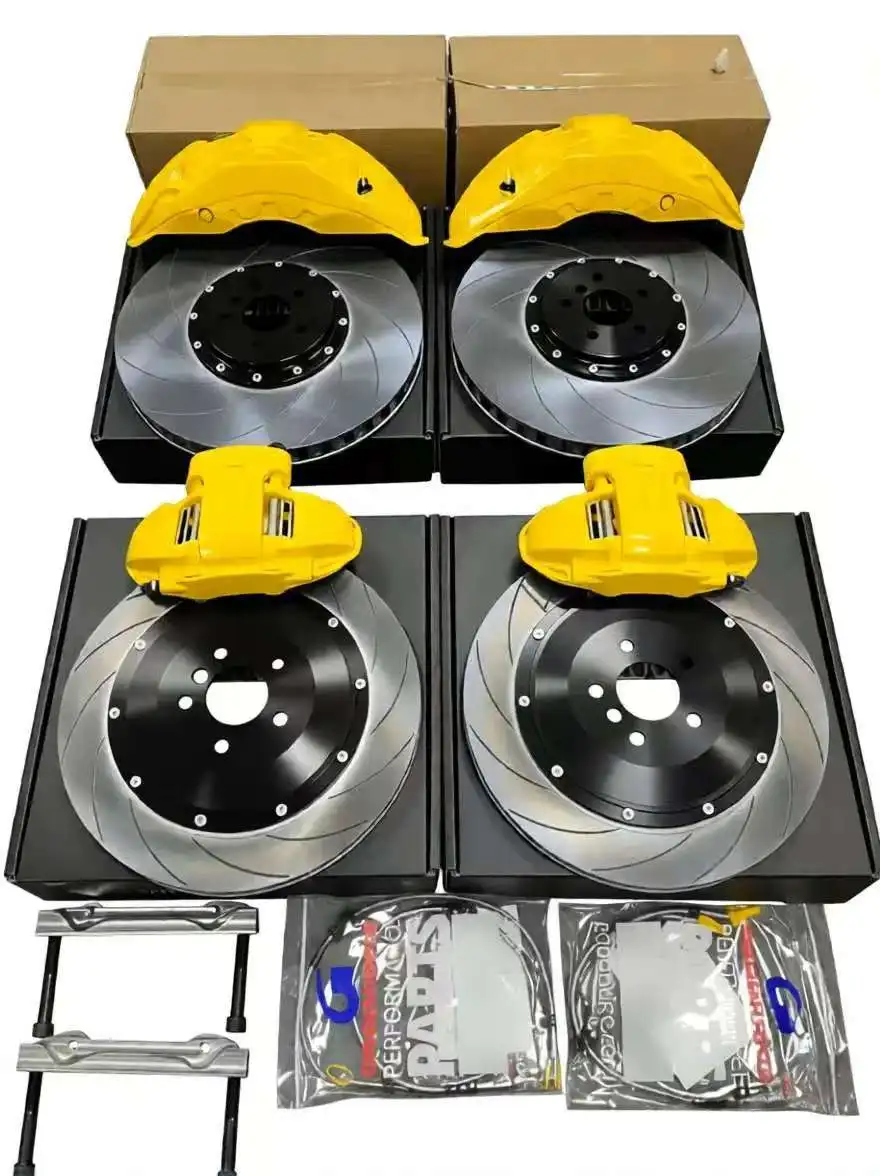 New Front 10 Piston Rear 4 Piston Electro-Mechanical Brake Caliper, Universal High Performance Auto Brake System Upgrade Parts
