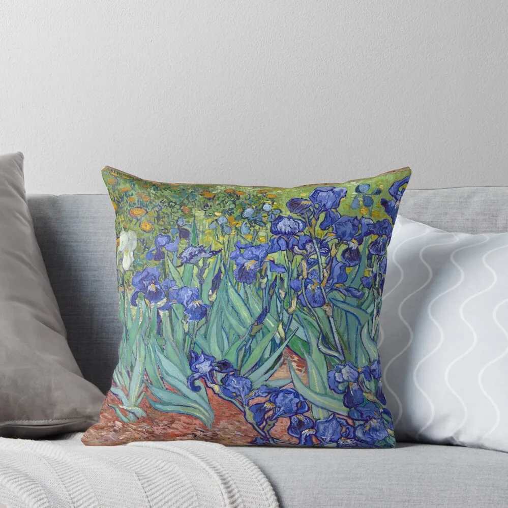 

Van Gogh - Irises Throw Pillow Christmas Pillow Cases luxury covers Rectangular Cushion Cover pillow