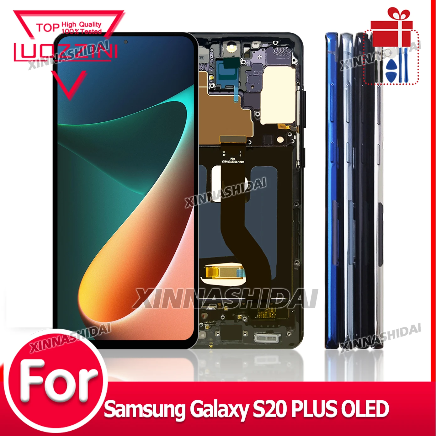 SUPER OLED For Samsung Galaxy S20 Plus LCD Display Touch Screen Digitizer Assembly OLED Screen Replacement With Frame LCD