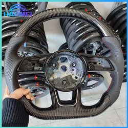 Carbon Fiber Steering Wheel, Suitable For Audi A3 A4 B9 RS3 S3 RS4 S4 A5 S5 Alcantara Material Production,Car Accessories