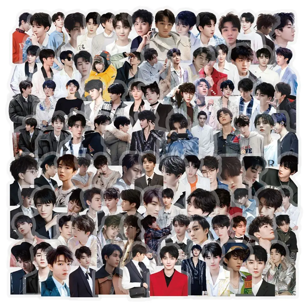 Wang Junkai series of high-definition transparent stickers, high-quality handsome small posters view 3