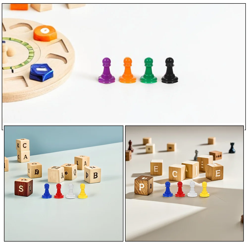 80 قطعة من البلاستيك متعدد الألوان لألعاب الطاولة، تصميم محمول ومتين ونابض بالحياة، توافق عالمي، سهل التنظيف