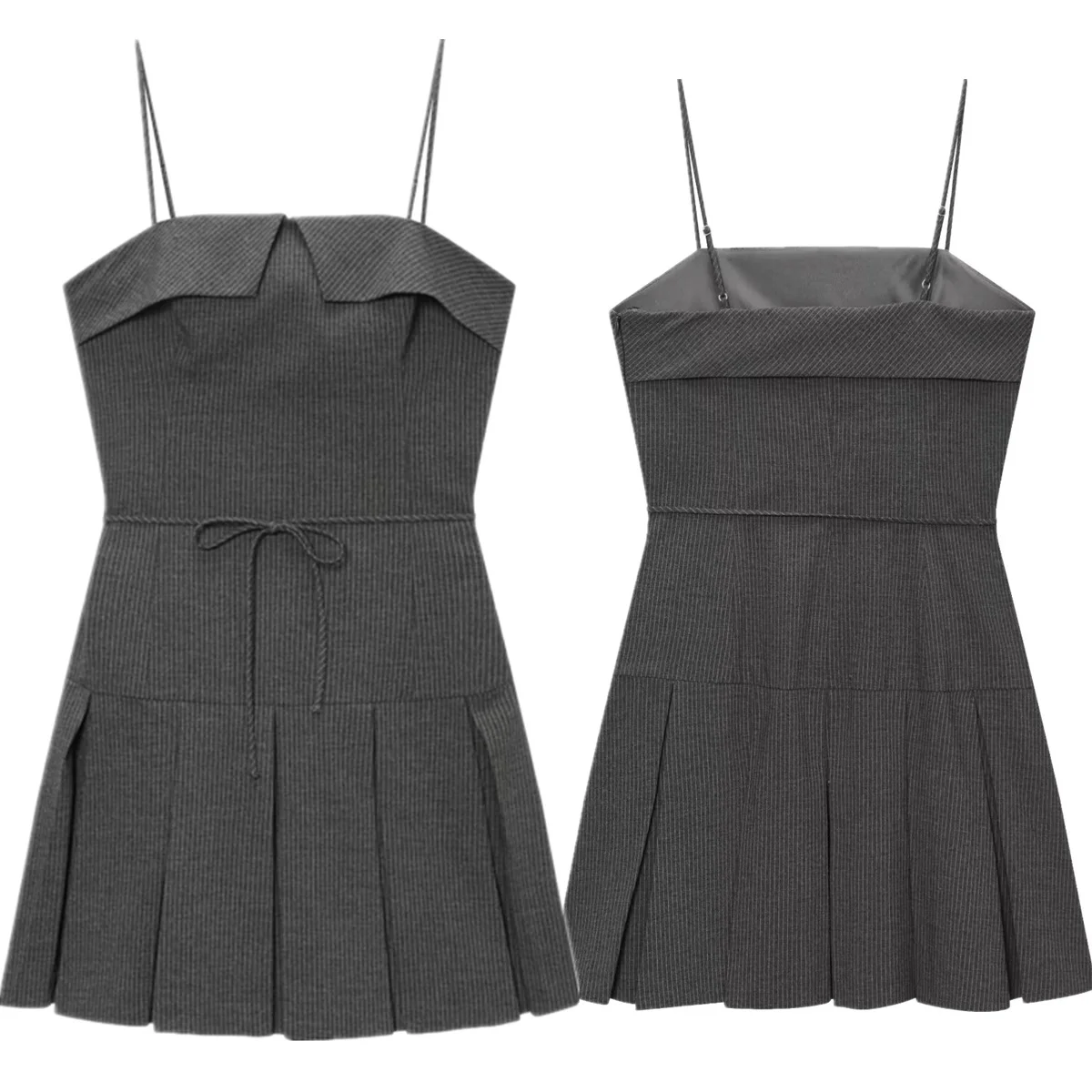 

Dave&Di Woman Clothing Elegant Party Dresses Womens Dresses French Retro Striped Strapless Dress Elegant Winter Mini Dress