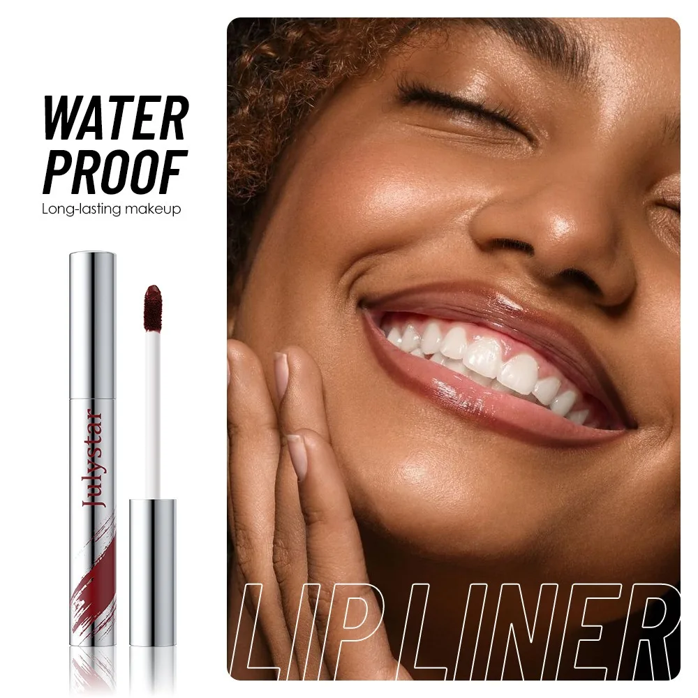5 ชิ้น/เซ็ตการฉีกขาด Lipgloss Peel Off Lip Liner Tattoo Waterproof Matte Lip Glaze สีน้ําตาล Contour Non-stick Liquid ลิปสติกเครื่องสําอาง