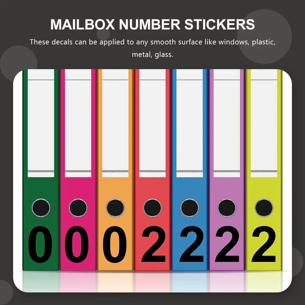 

1Set Premium Weatherproof Self-Adhesive Number Decals Waterproof Sun-Proof Stickers for Mailbox House Numbering Door Window