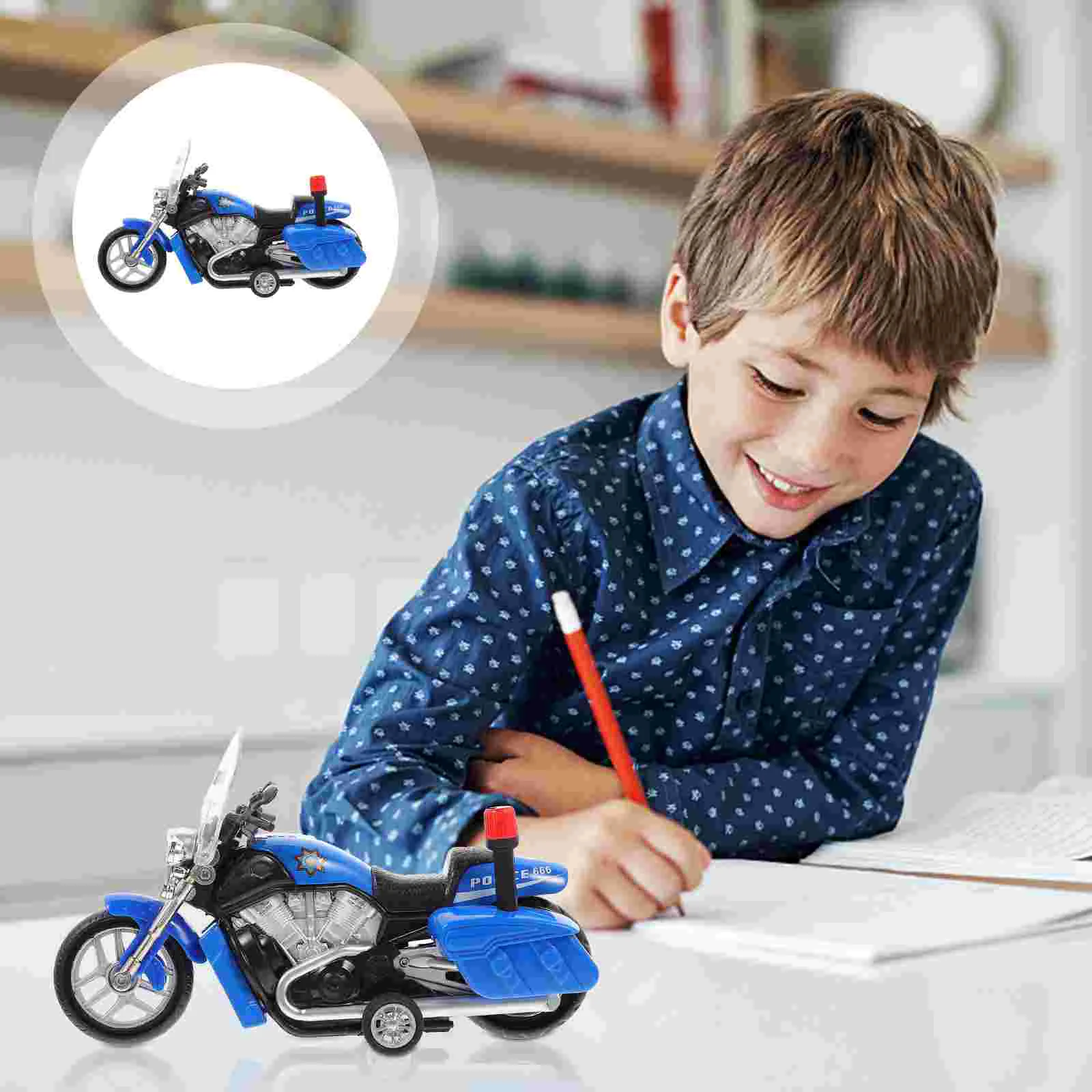 Motorcycle Toy Edges and Curves Car Imaginative Kids Motorbike Model Pulling Back Toys Simulation Pull-back Alloy