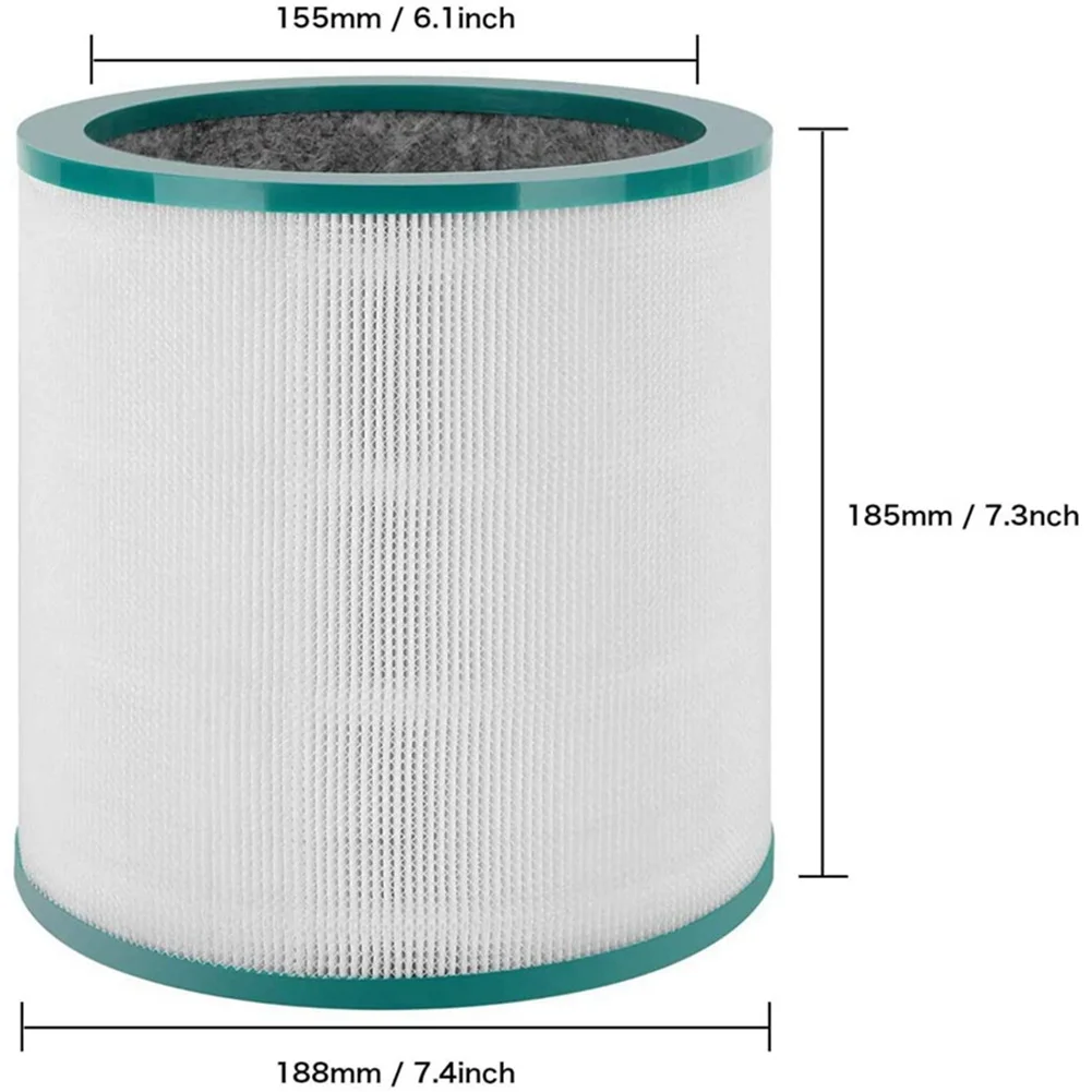 2Pack Replacement TP02 Air Purifier Filters for Dyson Pure Cool Link Models TP01, TP02, TP03, BP01, AM11 Tower Purifier