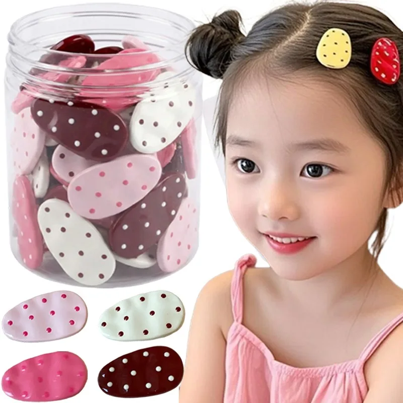 

5/30pcs Polka Dot Hair Clips Adults Kids Barrettes Waterdrop Hairpins French Style Minimalist Party Festival Hair Accessories