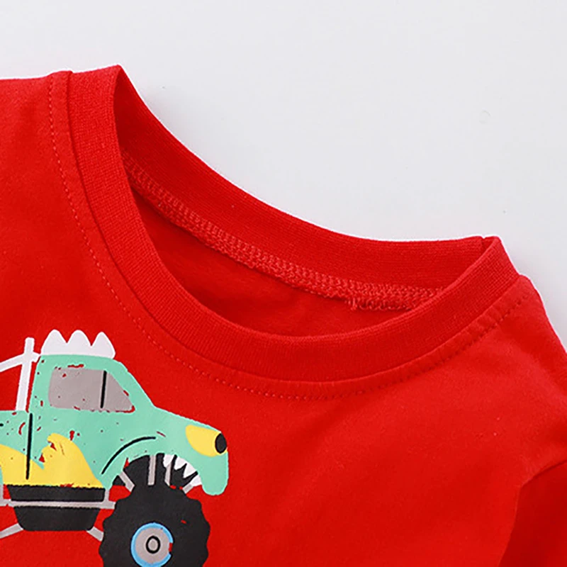 Little maven Children\'s Clothing Spring Autumn Tops Baby Boys Cartoon Truck Long Sleeves Sporty T-shirts Cotton Kids CAR Tees