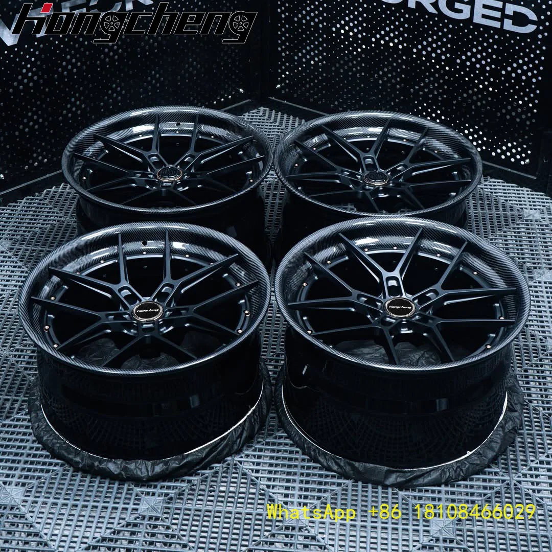 

Multi Grade Carbon Fiber 2-Piece Rims Black Silver Carbon Lips Multi Spoke 18-23 Inch Alloy Wheels