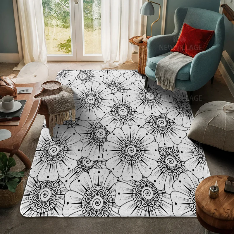 House entrance carpet Home door mat Room Bath Foot bathroom non-slip Kitchen water absorption rugs Modern Nordic boho plant