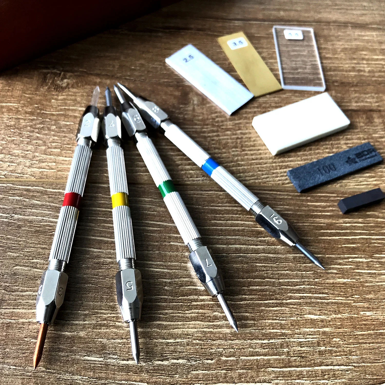 Mineral Mohs scale of hardness picks portable hardness tester 1~10 degrees pencil