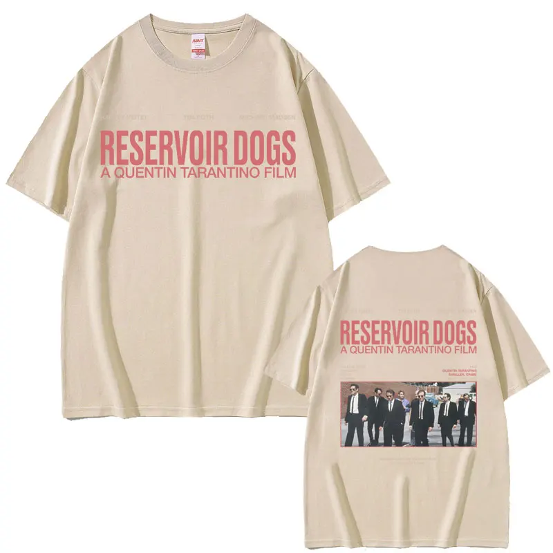 Heißer berühmter Regisseur Quentin Tarantino Film reservoir Hunde doppelseitiger Druck T-Shirt Männer Frauen lässig Vintage übergroße T-Shirt