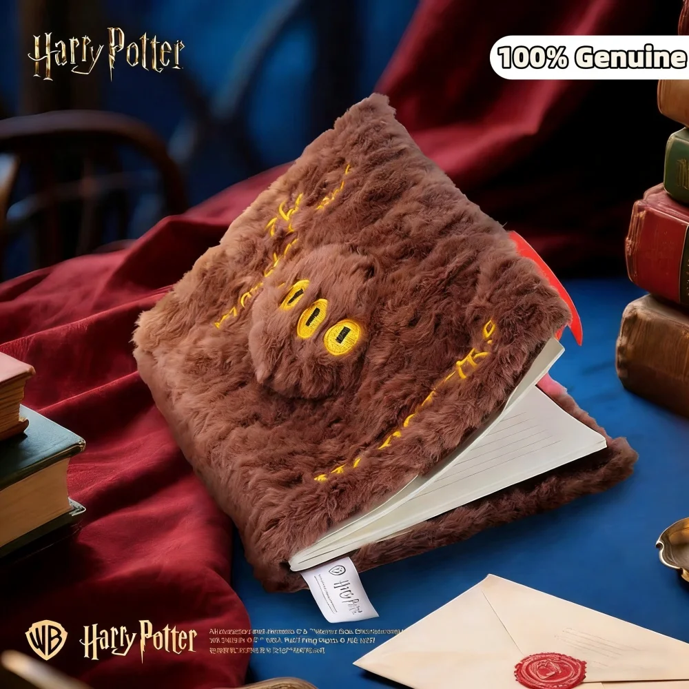 Genuino Harry Potter A5 cuadernos de felpa cubierta de dibujos animados Hogwarts Monster Book Hedwig planificador libros de trabajo funda protectora regalos para niñas