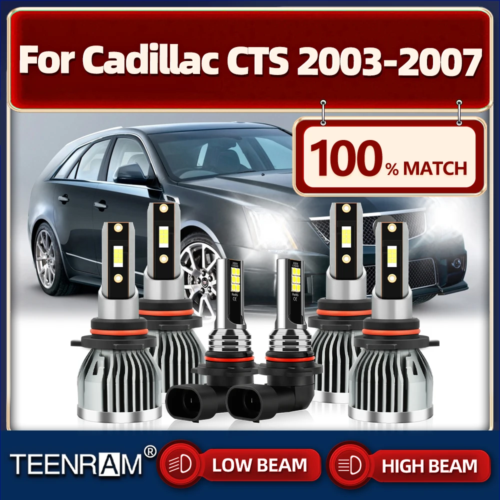 

60000LM Canbus LED Headlight Bulb 360W CSP Auto Lamps 6000K Turbo Fog Lights 12V For Cadillac CTS 2003 2004 2005 2006 2007