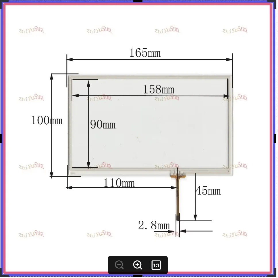 NEW 6.8inch 068061 4lines resistance touch screen panel  165mm*100mm  TouchSensor FreeShipping 165*100