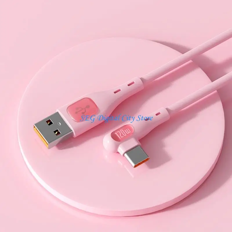 U75B 120W 6A Fast Charging Cable USB Type C Cable Silicone Cord USB to USB C Data Transfer Cable for Cellphone Phone Tablet
