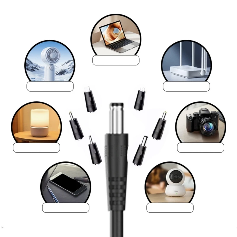 Efficient 140W Power Delivery Type C to DC5525 Cable Adjustable Voltages for Charging Multiple Electronic Devices 40JB