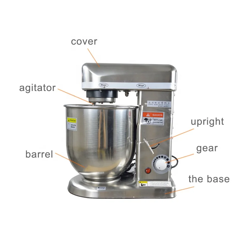 B5/B7/B10 5/7/10 Liters Electric Stand Mixer 500W Spiral Dough 