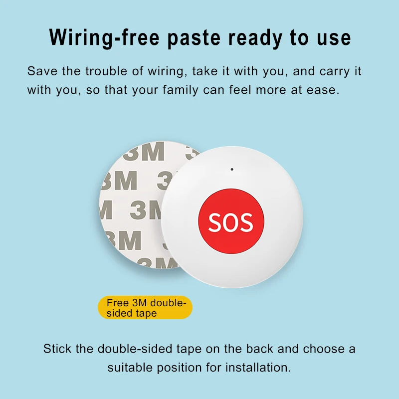 

Умный датчик SOS Tuya ZigBee для детей пожилого возраста, беспроводная кнопка аварийной сигнализации, безопасная защита, приложение Smart Life, дистанционное управление