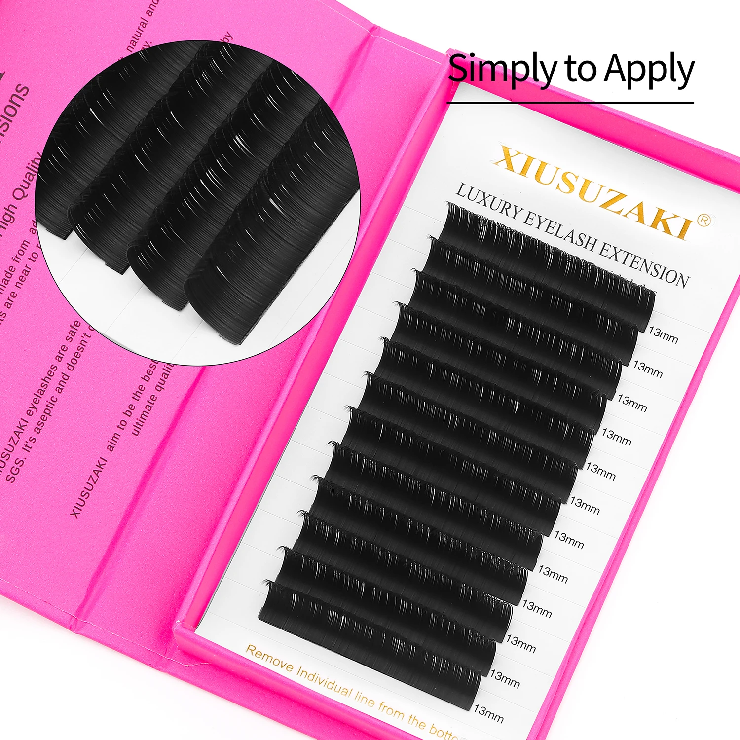 XIUSUZAKI Ellipse Flat Lashes Split Tips Matte Black Soft Natural Individual False Eyelashes Extensions Flat Lashes Suppliers