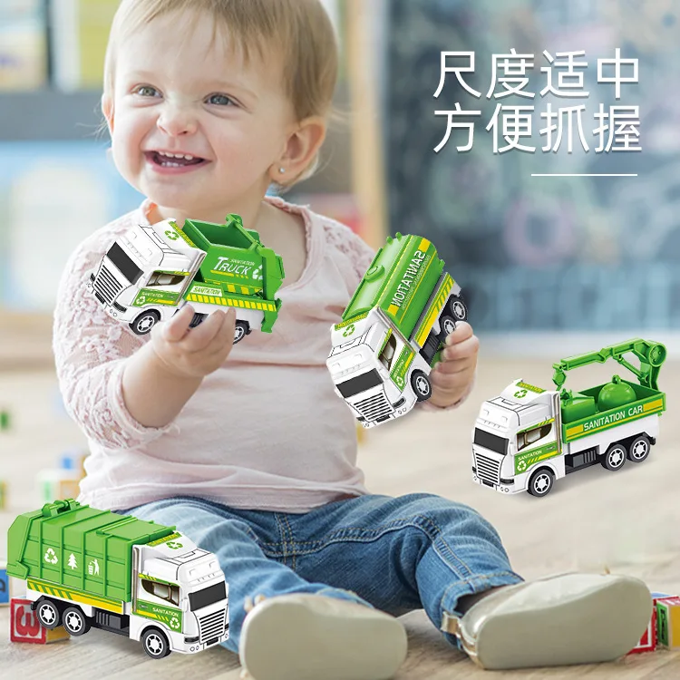 Mini Car Model Toy Pull Back Car Toys Engineering Vehicle Fire Truck Kids Inertia Cars Boy Toys Diecasts Toy for Children Gift