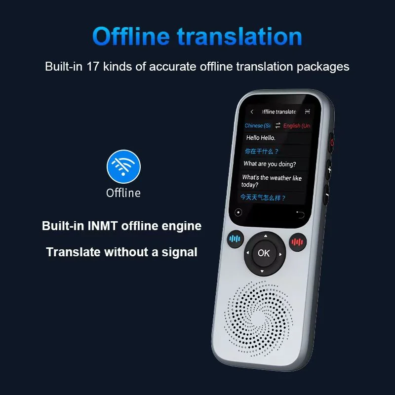 S20 AI Intelligent Translator Device, Suporta 138 Idiomas, ChatGPT, Gravação de Voz em Tempo Real, Text Translate Machine