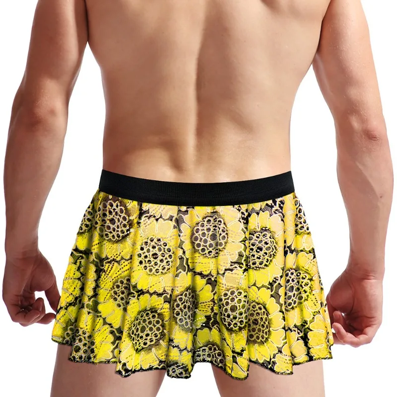 Unisex Pleated Mini Skirt with Elastic Waist